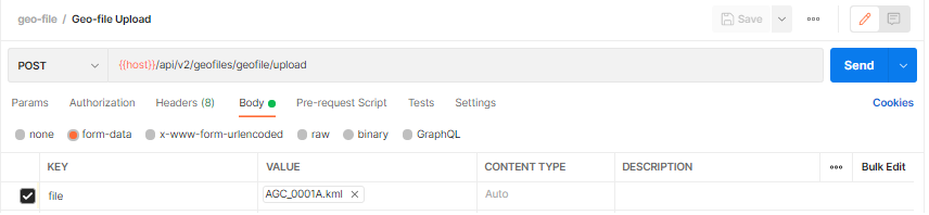 Geo-file Postman Upload Example