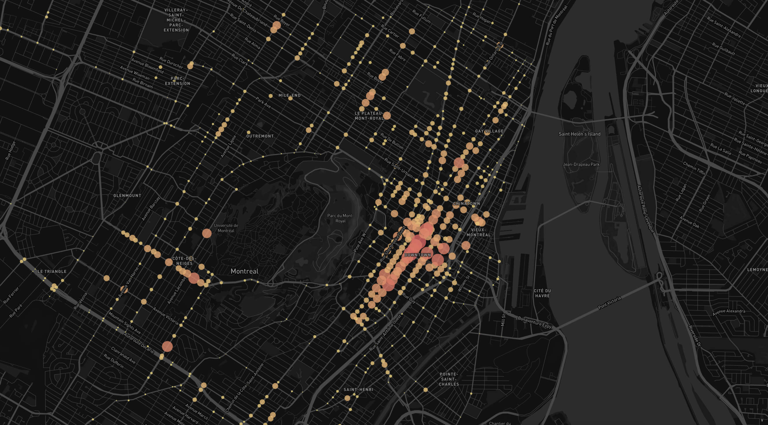 Mapbox Dark Clusters